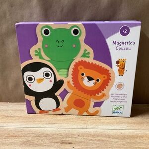 New! Djeco Magnetic’s Coucou Wooden Animal Magnets Wood Puzzle 24 Pieces